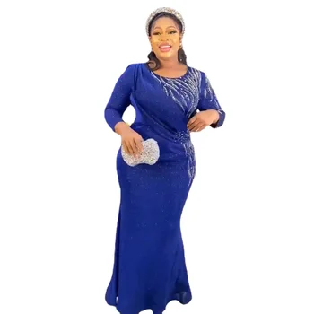 Afriške Obleke Za Ženske Dashiki Ankara Luksuzni Haljo Dolg Rokav Morska Deklica Obleke Nigerijski Afriki Oblačila Africaine Femme Nositi Obleko