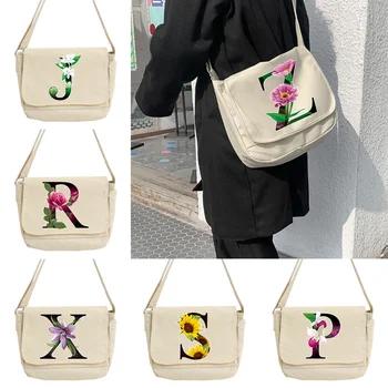 Messenger Bag Japonski Multi-funkcijo Messenger Bag Simple Mlade Ženske Slog Prenosni Eno-ramo Barve Cvetov Vzorec Vrečke