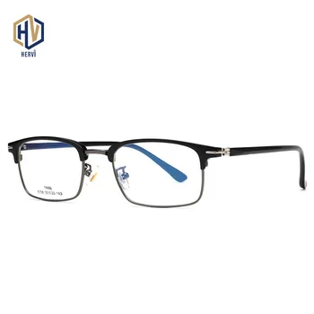 Poslovni Očala Okvirji Moški Ženske Recept Očala Moda Kovinski Pol-okvir TR90 Tempelj Očala Okvirji
