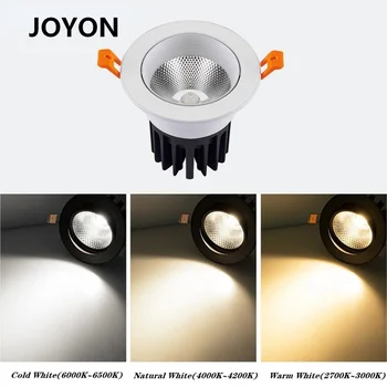 LED Anti Glare Svetilke Vgrajeni COB Pozornosti 7W 9W 12W 15W Stropne Luči za dnevno Sobo, Kuhinjo, Strop luç
