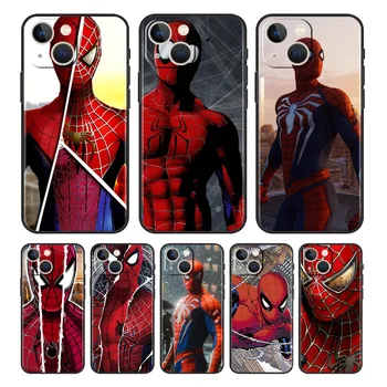 Marvel junak spiderman Za Apple iPhone 13 12 11 mini Pro XS Max XR X 8 7 6 5 Plus SE 2020 Črn Silikonski Pokrovček Telefona Funda Primeru