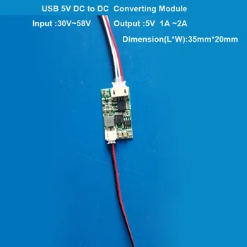 5V USB pretvornik Modul z Malo velikost in visoka varnost 36V ali 48V li ionska baterija napajalni pretvornik za električno kolo baterije