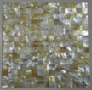 Groutless rumena ustnice lupini mozaik ploščice biserovine, kopalnica, kuhinja villa hotel stene papirja ploščice za notranjo opremo
