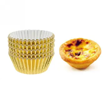 100 kozarcev/veliko Papirja Torto Pokal Cupcake Primerih Obloge Muffin Kuhinja Peko svate Zlato