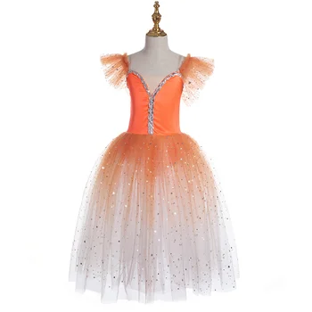 2022 Dolgo Romantični Balet Tutu Dekle Ženske Balet Kostum Uspešnosti Balet Plesno Obleko Dekleta Tutu Krila Til Ples Obrabe