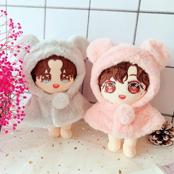 2 vrste 20 cm punčko oblačila Lep panda plašč, Šal lutke, dodatki za Koreja Kpop EXO idol Lutke darilo DIY Igrača