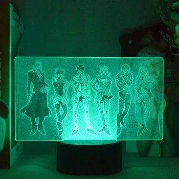 3D Lasersko Vgravirana Optični Akril Svetlobe Anime JoJo Bizarna Avantura Higashikata Josuke Killer Queen Harajuku Spalnica Dekor