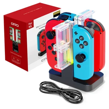 Mooroer 4 Polnjenje Dock za Nintendo Stikalo & Polnilec za Preklop OLED Veselje Con, polnilna Postaja za Nintendo Stikalo