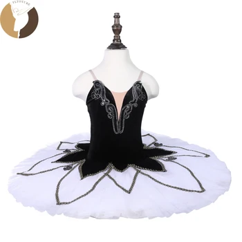 Črno-Beli Balet Tutu Krilo Dekleta Klasične Palačinke Tutu Krila CT18008 Ples Fazi Wear Black Swan Uspešnosti Kostume Tutu