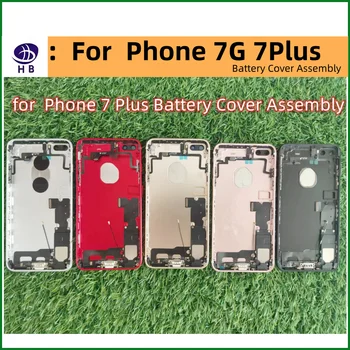 Primeren za iPhone 7G 7 Plus baterija hrbtni pokrovček, srednja lupini, pladenj za kartico SIM, stranske tipke skupščine, soft shell kabel 7 7p stanovanj