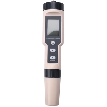 5 V 1 TDS/ES/PH/Slanosti in Temperature Merilnik Digitalni Kakovosti Vode Monitor Tester Za Bazeni, Pitne Vode, Akvariji(Z Backl