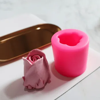 3D Rose Cvet Silikonsko Plesni Sveča Plesni Fondat Torto Dekoracijo Sladkarije Plesni Jello Puding Čokolada Plesni DIY Orodja za Peko