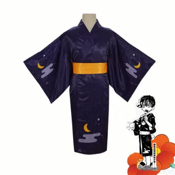 Anime Wc-Zavezuje Jibaku Shounen Hanako Kun Tsukasa Yugi Cosplay Kostum Japonski Kimono Halloween Carnival Fancy Stranka Obleko