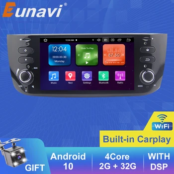 Eunavi Android 1DIN avtoradio Za Fiat Linea Punto EVO 2012 - 2016 Grande Linea 2007-12 Auto Stereo GPS NAVI Multimedijski Predvajalnik