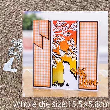 XLDesign Obrtno Kovinsko šablono plesni Rezanje Umre pes veje okvir dekoracijo album die kosi Album Papir, Kartice Obrti Reliefi
