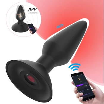 Big Analni Vibrator Mobilne Smart APP Remote Control Butt Plug Vibrator Žensko Samozadovoljevanje Moških Prostate Masaža Sex Igrača Za Odrasle