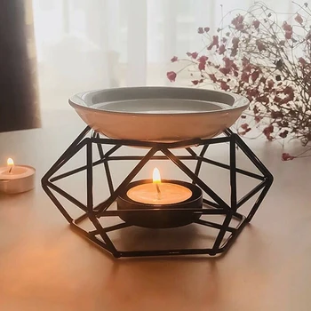 Nežna Romantična Keramični Tealight Svijećnjak Oljni Gorilnik Aromo Difuzor Peči Dom Stilsko Dekoracijo Modela