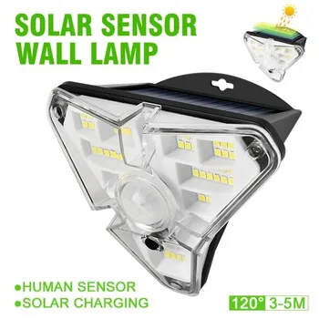 68 LED Solarna Svetilka Človeško Telo Indukcijske Stenske Svetilke Inteligentni Nadzor Nepremočljiva Prostem Poplav Svetlobe Doma Sončne Vrtne Luči