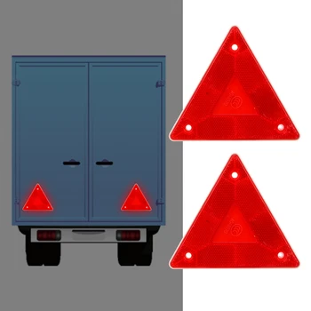 Rdeči Trikotnik Opozorilo Reflektor Reflektivni Prijavite Odbor Stop Nastavku 2 Kosa Varnost Tovornjak Ploščo Zadnje Luči