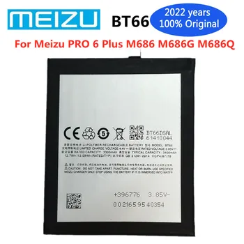 Novih 100% Prvotne Meizu BT66 ionskih Baterij za polnjenje, Za Meizu PRO Plus 6 PRO6 Plus 6Plus 6+ Mobilni Pametni Telefon Zamenjava Baterije