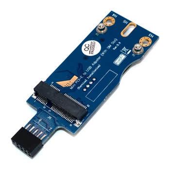 Mini PCI-E Brezžični USB w/ Reže za Kartico SIM WWAN LTE Modul vmesniško Kartico za Namizni Vgrajeni Sistem, USB, 9Pin MINI PCI-E Adapter