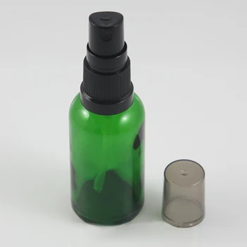 1 oz travel mini ponovno napolniti stekleničke parfuma s črno atomiser škropilnica, 30 ml stekleno zelena parfum posodo