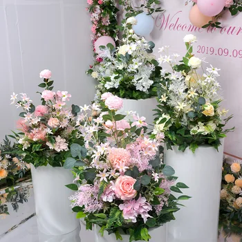 Prilagodite umetne rože centerpieces žogo cvet vrstico garland venec doma dekor poroko cesti vodi kotu cvet 40 cm premer