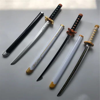 80 cm Kimetsu ne Yaiba Meč Orožje Demon Slayer Tomioka Giyuu Kamado Tanjirou Cosplay Meč Ninja Nož lesa Orožje Prop