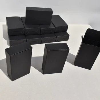50pcs Čisto Blackg Darilni embalaži Kozmetičnih Plovila, Ročno izdelana Mila Sveča Embalaža Škatle ventil cevi