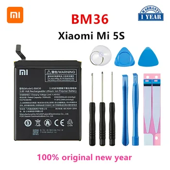 Xiao mi 100% Originalni BM36 3200mAh Baterija Za Xiaomi Mi 5S MI5S M5S BM36 Visoke Kakovosti Telefon Zamenjava Baterije +Orodja