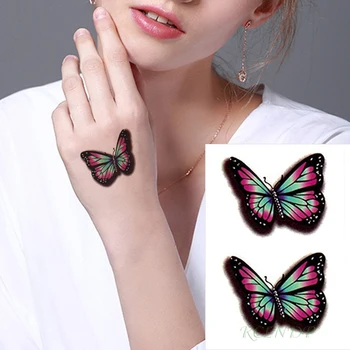 Nepremočljiva Začasni Tattoo Nalepke metulj majhne barvo živali Ponaredek Tatto Flash Tattoo, Body Art tetovaže za Dekle, Žensk, Moških, otrok