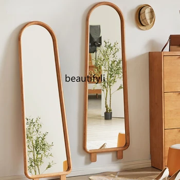LBX Masivnega Lesa Toaletno Ogledalo Gospodinjski Spalnica Domu Wall-Mounted Preprost Veliko Ogledalo