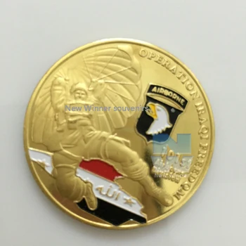 Pozlačeni ZDA Vojske 101st Zraku Delitev Priložnostnih Izziv Kovanec Zbirka
