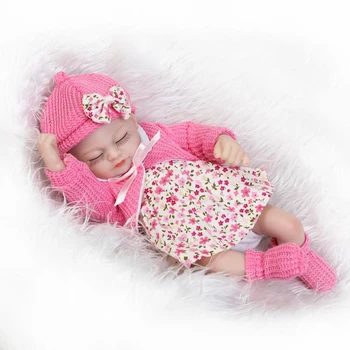 Potrditev Prodaje 11Inches Mini Bebe Prerojeni Zaprte Oči Otroka Princesa Roza Krilo Veren Dotik Mehka Bonecas Padec Ladijskega prometa