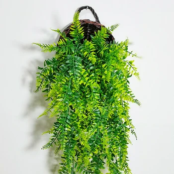 Preprosto Zeleni Umetne Vejice Elegantno Cvetje Šopek Svile Rastline, Listje Listje Dekor Ponaredek perzijski za Poroke Hoteli Strank