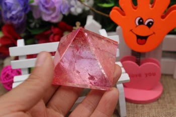 122 gramov quartz kristal zdravljenja roza angel piramida A886