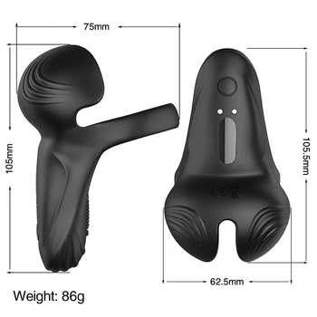 Novo Sex Igrače Penis Petelin Vibrator Obroč USB Akumulatorska Večfunkcijska Kurac Enlarger Masturbacija Naprave za Ženske, Moške