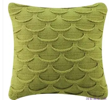 zeleno/siva/beige pletene blazine cover prevleke akril plesti blazino zajema kavč doma dekor