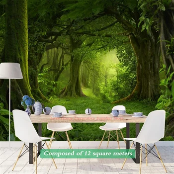 Panoramski Gozd 3d Ozadje Za Steno Velikosti Customable Ozadja Doma Dekor Dnevna Soba, Hodnik, Prenova Moderne Umetnosti