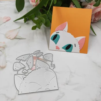 Luštna Mačka Rezanje Kovin Matrice 2020 novo DIY album papir, kartice dekoracijo proces reliefi plesni