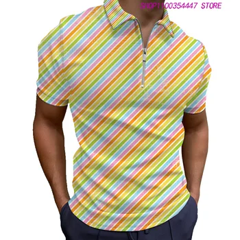 Novo Srajco Modi Trak Šivanje Kratek Sleeve Majica Moški Priložnostne River Zip-up Majica Polo Poletje 2022 Moške Slim