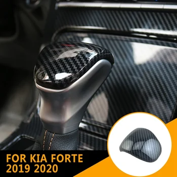 pcmos ABS Ogljikovih Vlaken Notranje Prestavno Ročico prestavna Ročica Pokrov Pokrov Trim Za Kia Forte 2019 2020 K3 Notranje zadeve Auto Dodatki Nalepke