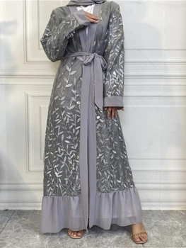 Jeseni Maroko Caftan Muslimansko Obleko Ženske Abaya Indija Abayas Dubaj Turčija Islam Večer Stranka Obleke Haljo Longue Vestidos Largos