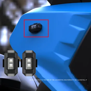 Motorno kolo Luč Z USB Polnilne Multi-barvni Prilagoditev Moto Strobe opozorilna Lučka za Varnost Vožnja Motocikla Dodatki