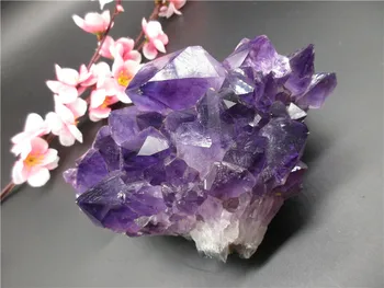 Naravni Amethsty Quartz Cvetje Crystal Grozdov Dekoracijo Odporne Zdravilni Kamen Feng Shui Dekoracijo