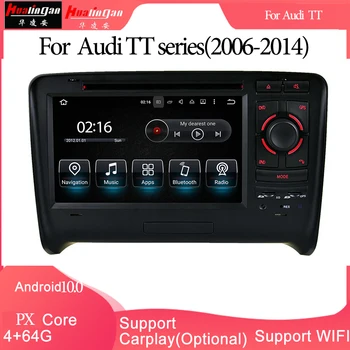 Android 10 Avto Večpredstavnostna DVD Stereo Radio Predvajalnik, GPS Navigacija Carplay Auto za AUDI TT(2006-2014) 2din IPS 4+64 G