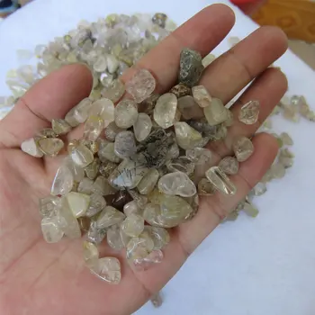 (100 g/veliko) Naravne AAAA Rutila Quartz Crystal Padle Kamna 7~12 mm Rutilated Naravne Mineralne Kamne & Osebkov Fengshui Reikija