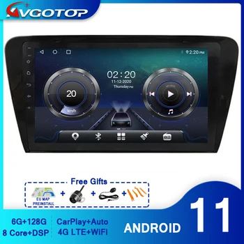 AVGOTOP Android 11 Vozilo Večpredstavnostnih za SKODA Octavia 2015 Carplay Avto Radio, WiFi, GPS, Vodja Enote