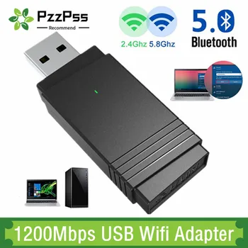 PzzPss USB 3.0 Wi-fi 1200Mbps Adapter Dual Band 2,4 Ghz/5.8 Ghz Bluetooth 5.0/WiFi 2 v 1, Antena Dongle Adapterja za Prenosni RAČUNALNIK