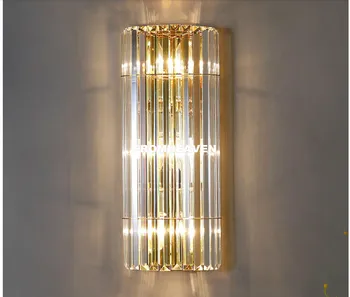 Brezplačna Dostava za Nordijsko Steno Rov Sodobni LED Crystal Stenska Svetilka 3 Luči Za Domačo Razsvetljavo Steno Rov Arandela Lamparas Pared De